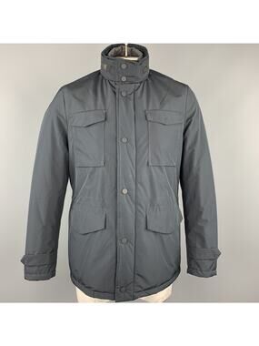 EREDI PISANO Navy Size M Padded Patch Pocket Winter Jacket